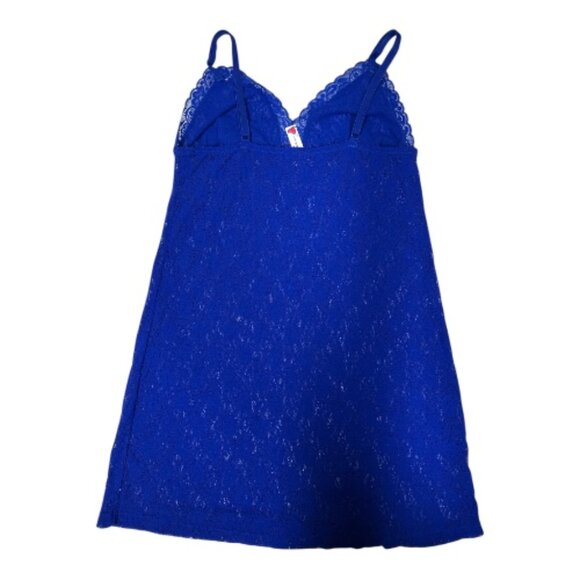 Arabella Amore Women’s XL Blue Lace Slip Dress Nightgown Made in Italy Sexy Chic - Picture 7 of 8